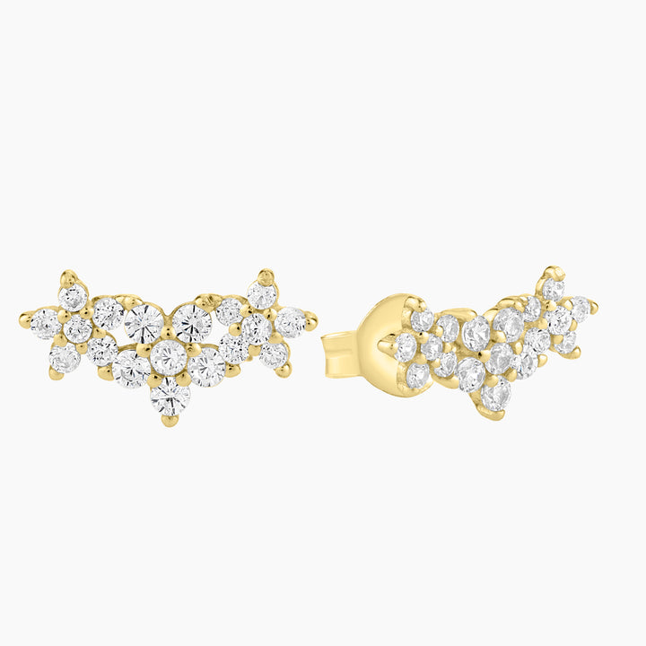 Flower Climber Stud Earrings