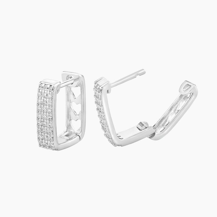 Rectangular Pave Earrings