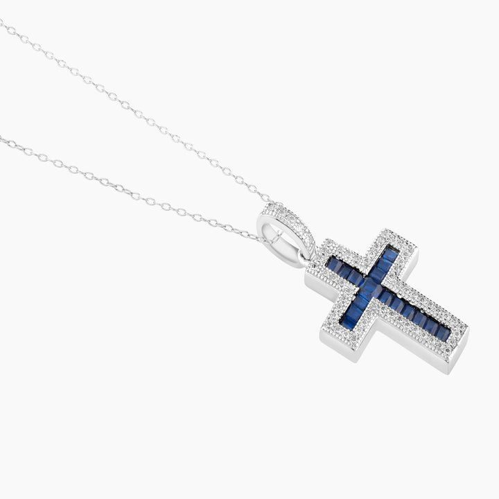 Art Deco Cross Pendant on 18" Chain