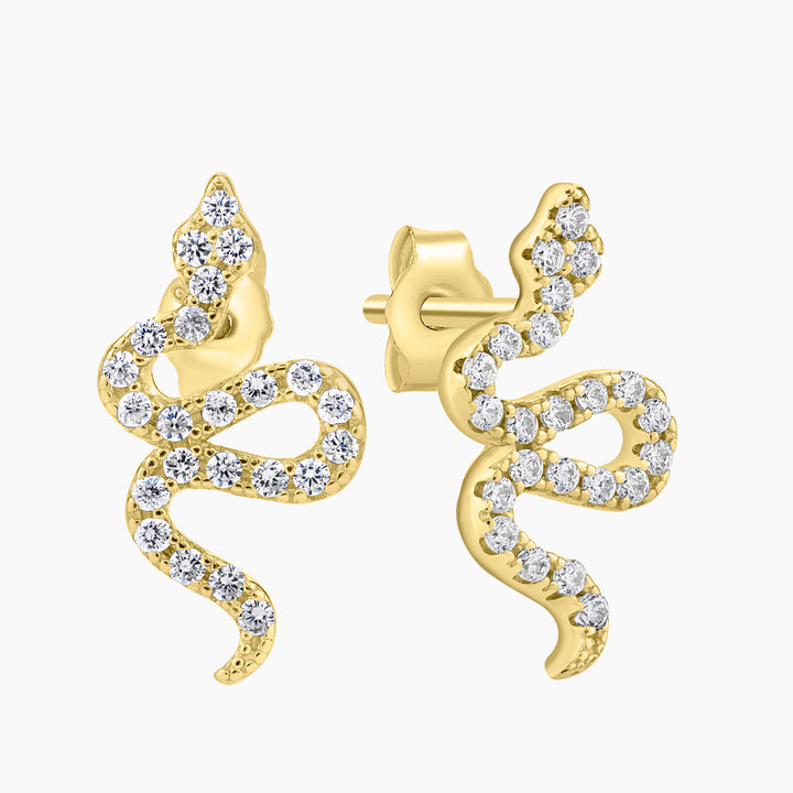 Pave Snake Stud Earrings