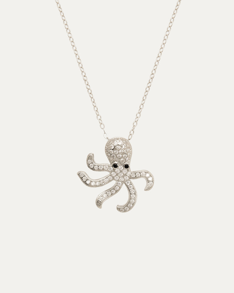 Octopus Pendant on Chain