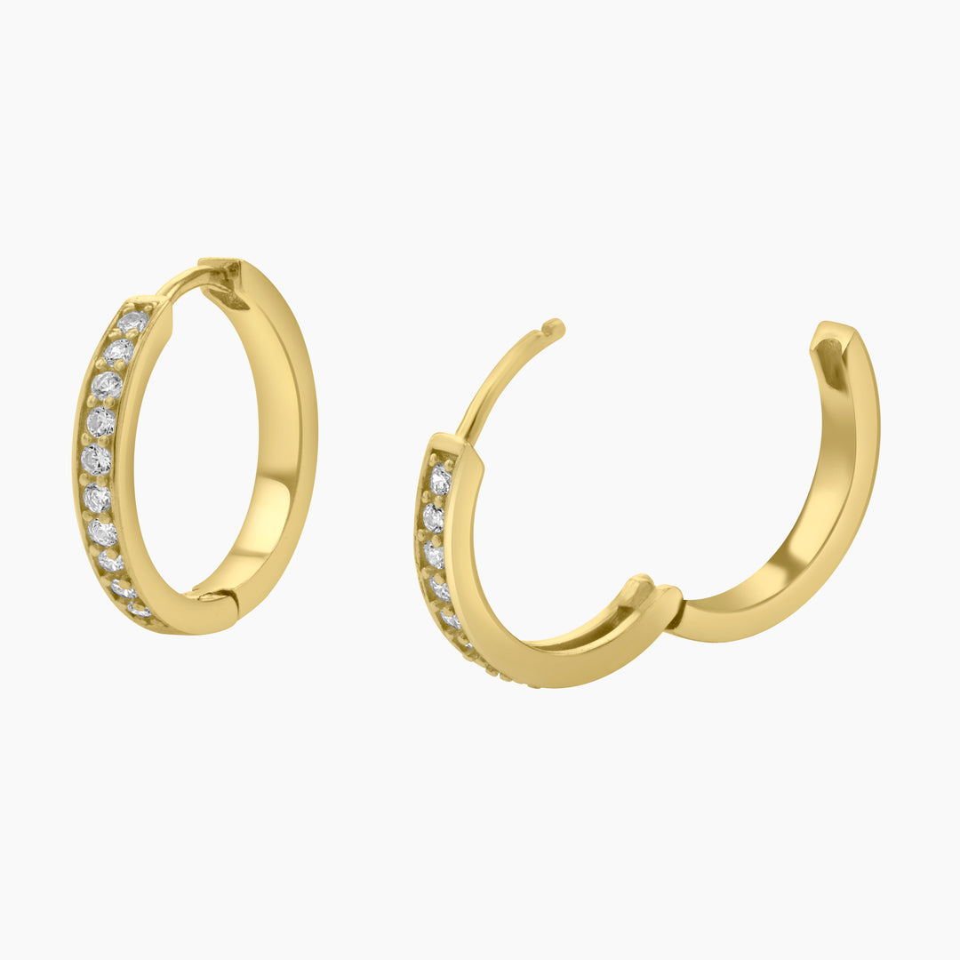 Pave Huggie Earrings