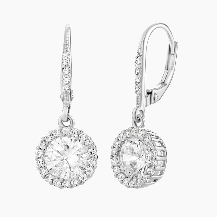 Halo Leverback Earrings