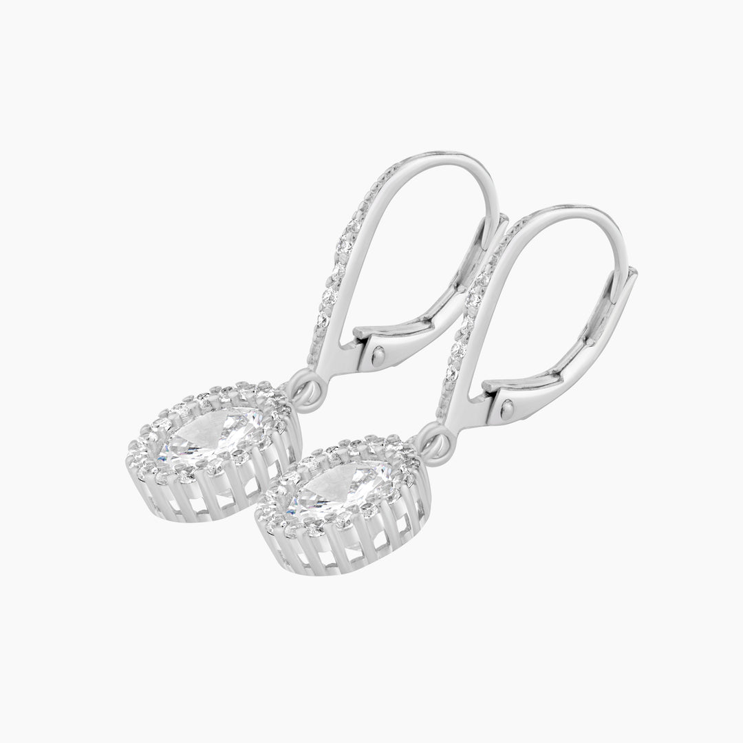 Halo Leverback Earrings