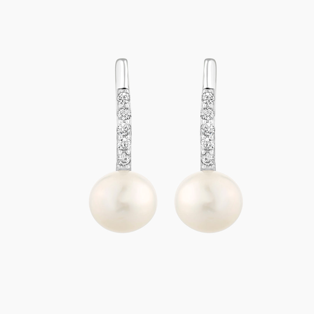 Freshwater Pearl Leverback Earrings