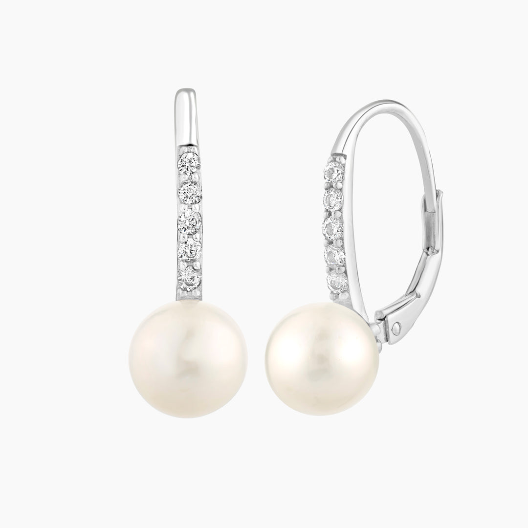 Freshwater Pearl Leverback Earrings