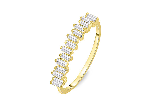 Baguette CZ Band Ring