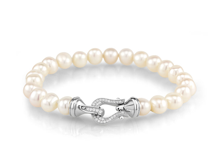 Freshwater Pearl Buckle Clasp Bracelet