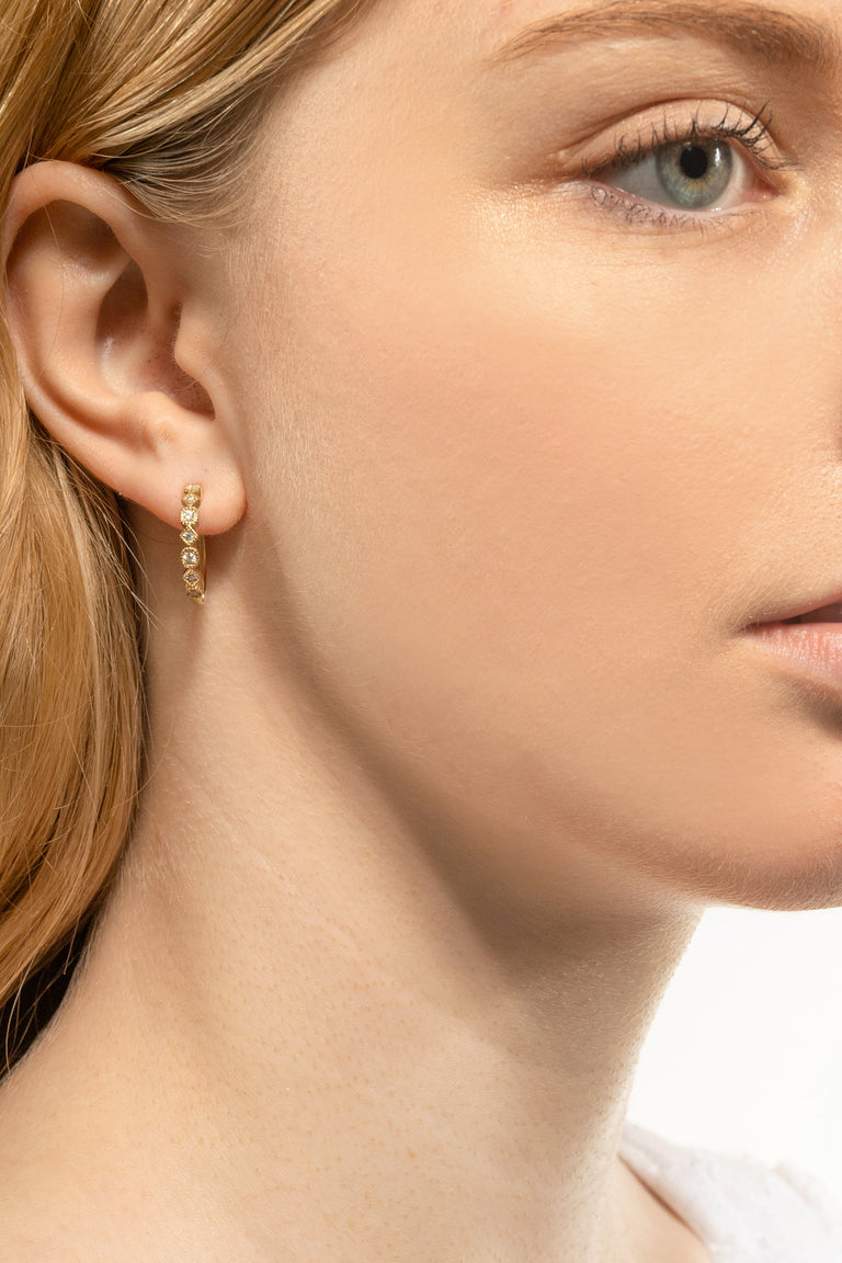 Filigree Huggie Earrings