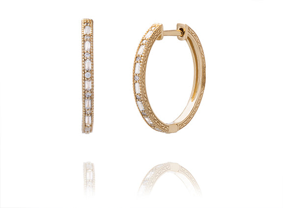 Baguettes Hoop Earring.