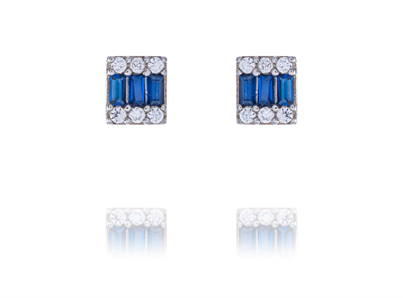 Art Deco Azure Stud Earrings