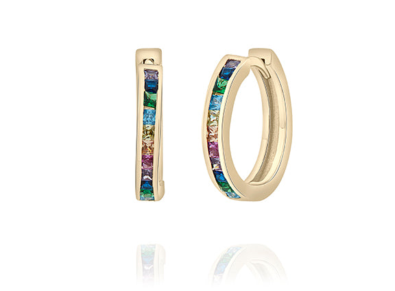 Rainbow Huggie Earring