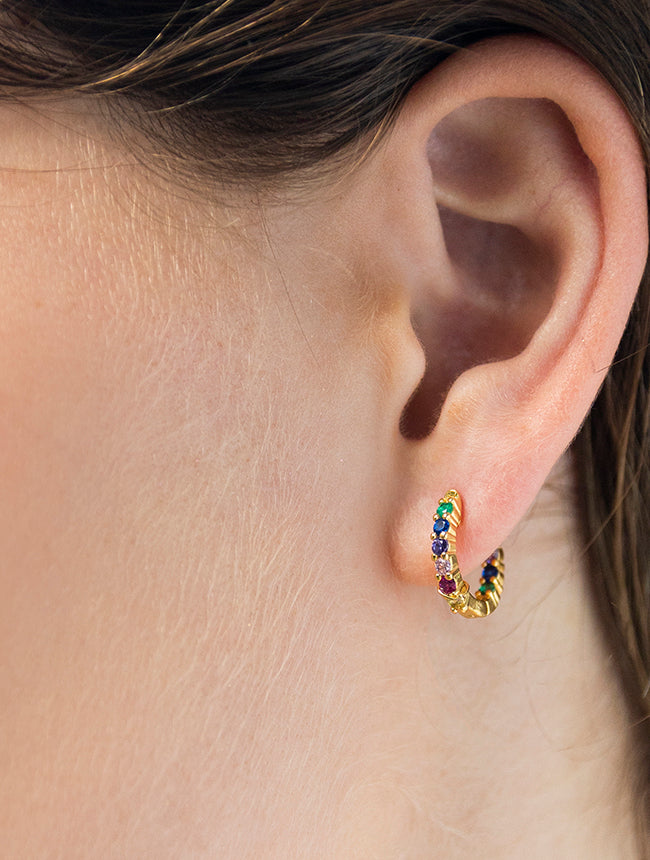 Hoop Rainbow Earrings