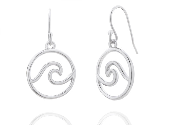 Wave Fish hook Earring