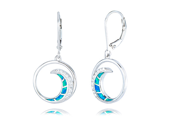 Ocean Wave Leverback Earrings