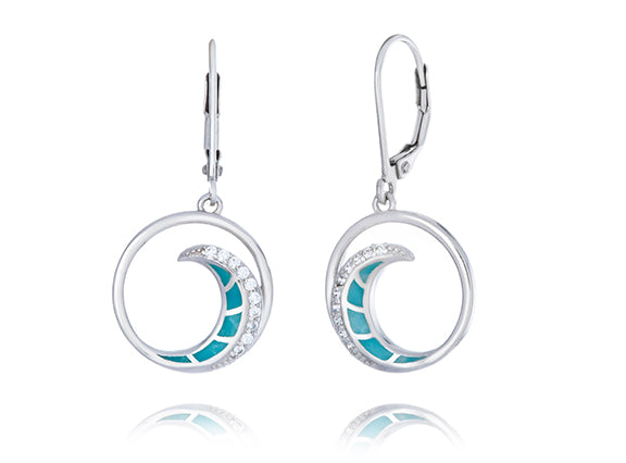 Wave Leverback Earring