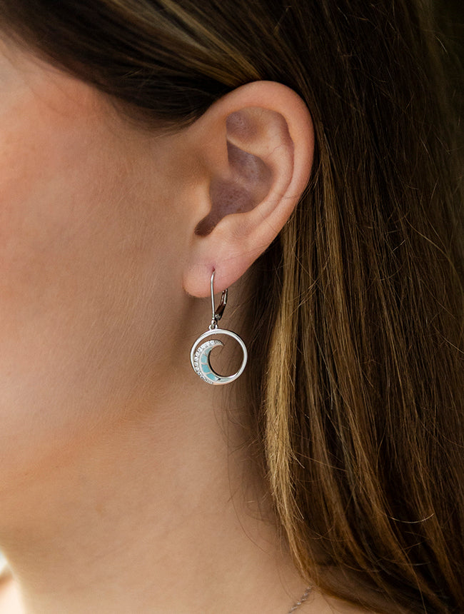 Wave Leverback Earrings