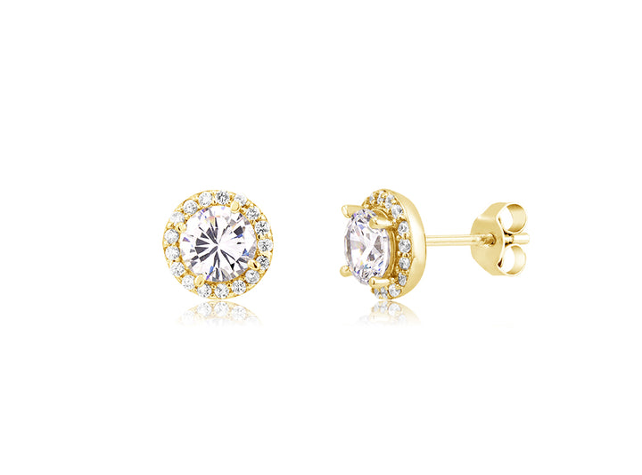 CZ Halo Earring