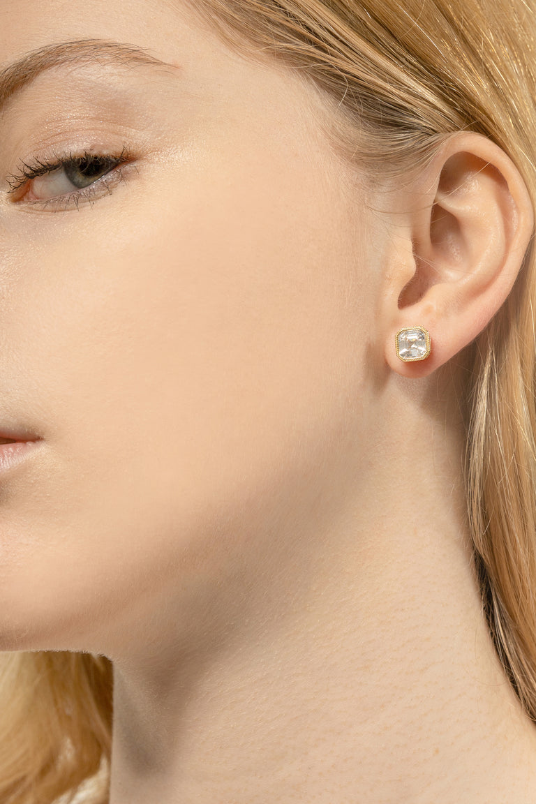 Asscher Cut CZ Earring