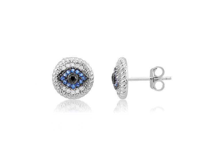 Azure Gaze Evil Eye Earring Studs