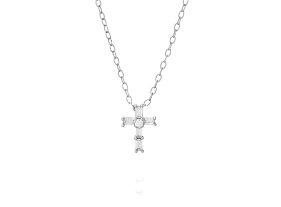 Baguettes Cross Necklace