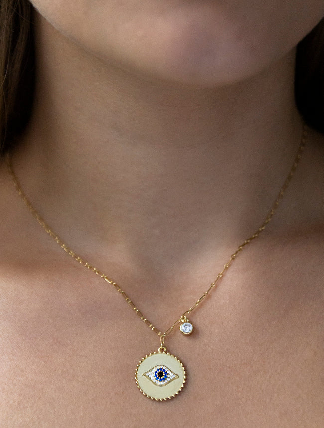 Evil Eye Medallion Necklace