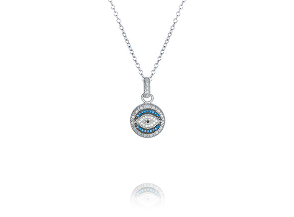 Azure Vision Evil Eye Pendant Necklace