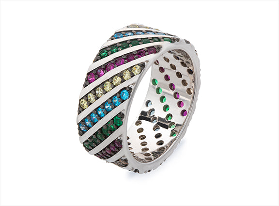 Multi color Band Ring