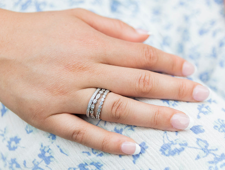 Three Band Stackable Rings