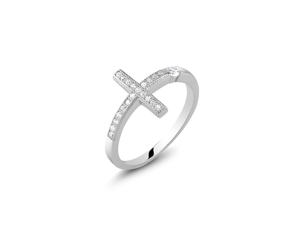 Sideway Cross Ring