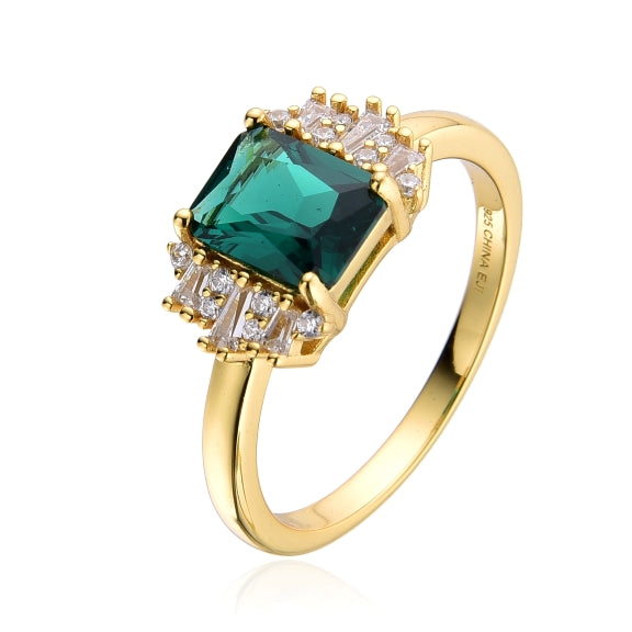 Art Deco Green Spinel Ring