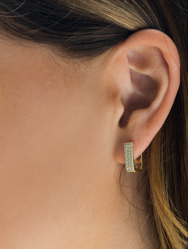 Rectangular Pave Earrings