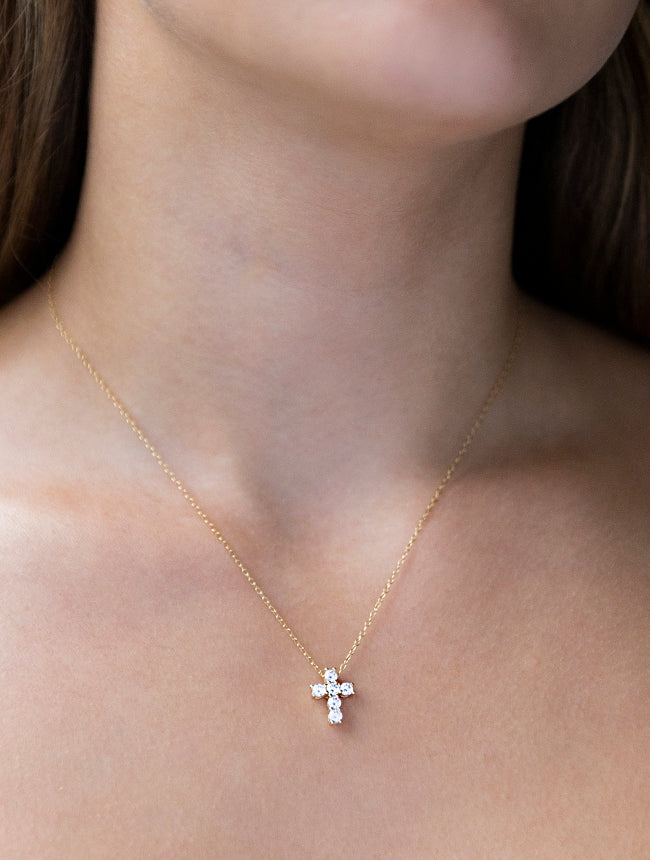 CZ Cross Necklace